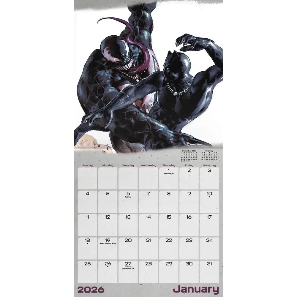 Marvel Heroes Vs Villains 2026 Wall Calendar Calendars