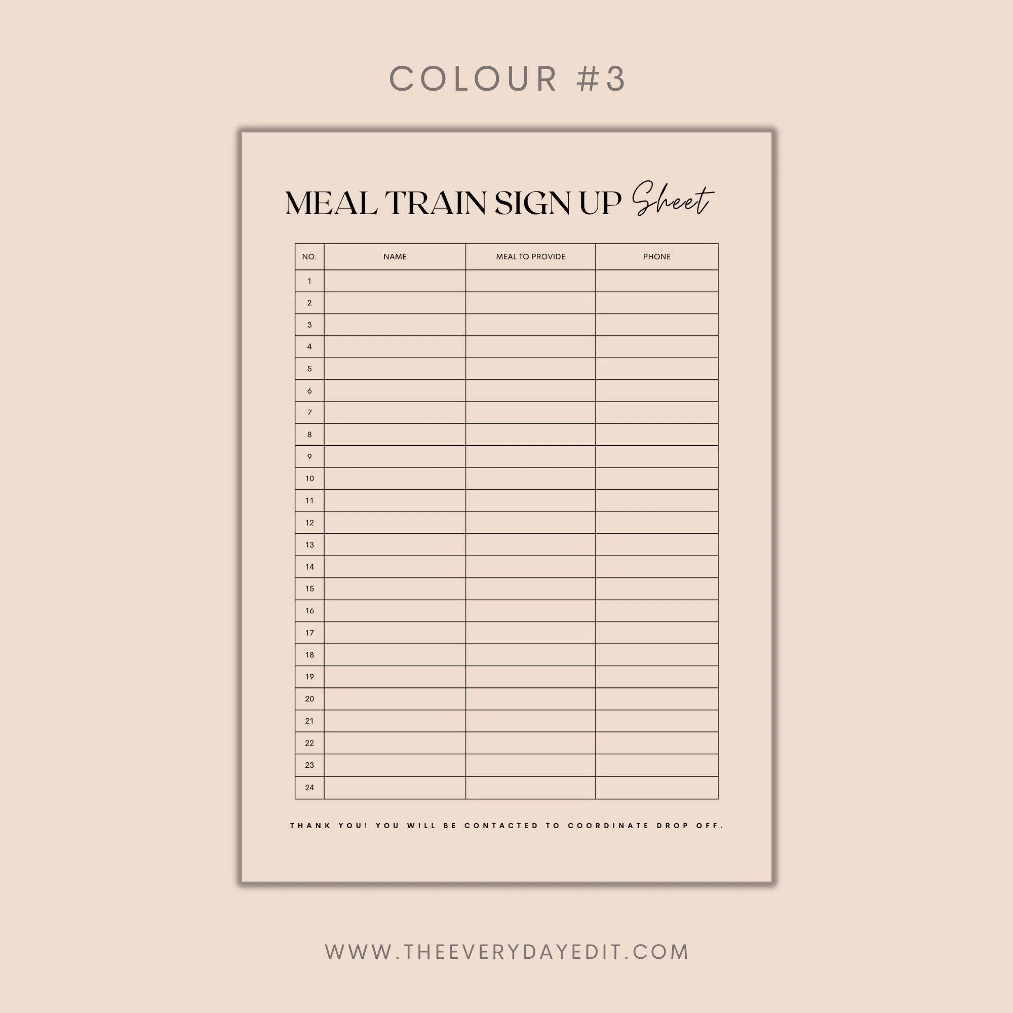 Meal Train Sign Up Sheet Printable Baby Shower Meal Train New Parents Meal Train Baby Shower Printable New Mom Instant Download PDF Etsy