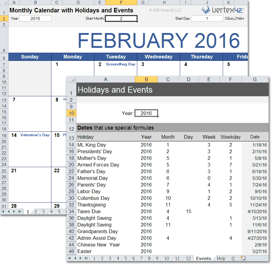 Open Office Calc Printable Calendar Template