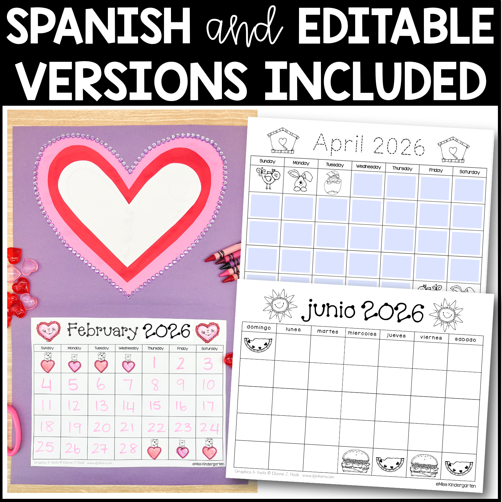 Free Printable Monthly Calendar April 2026