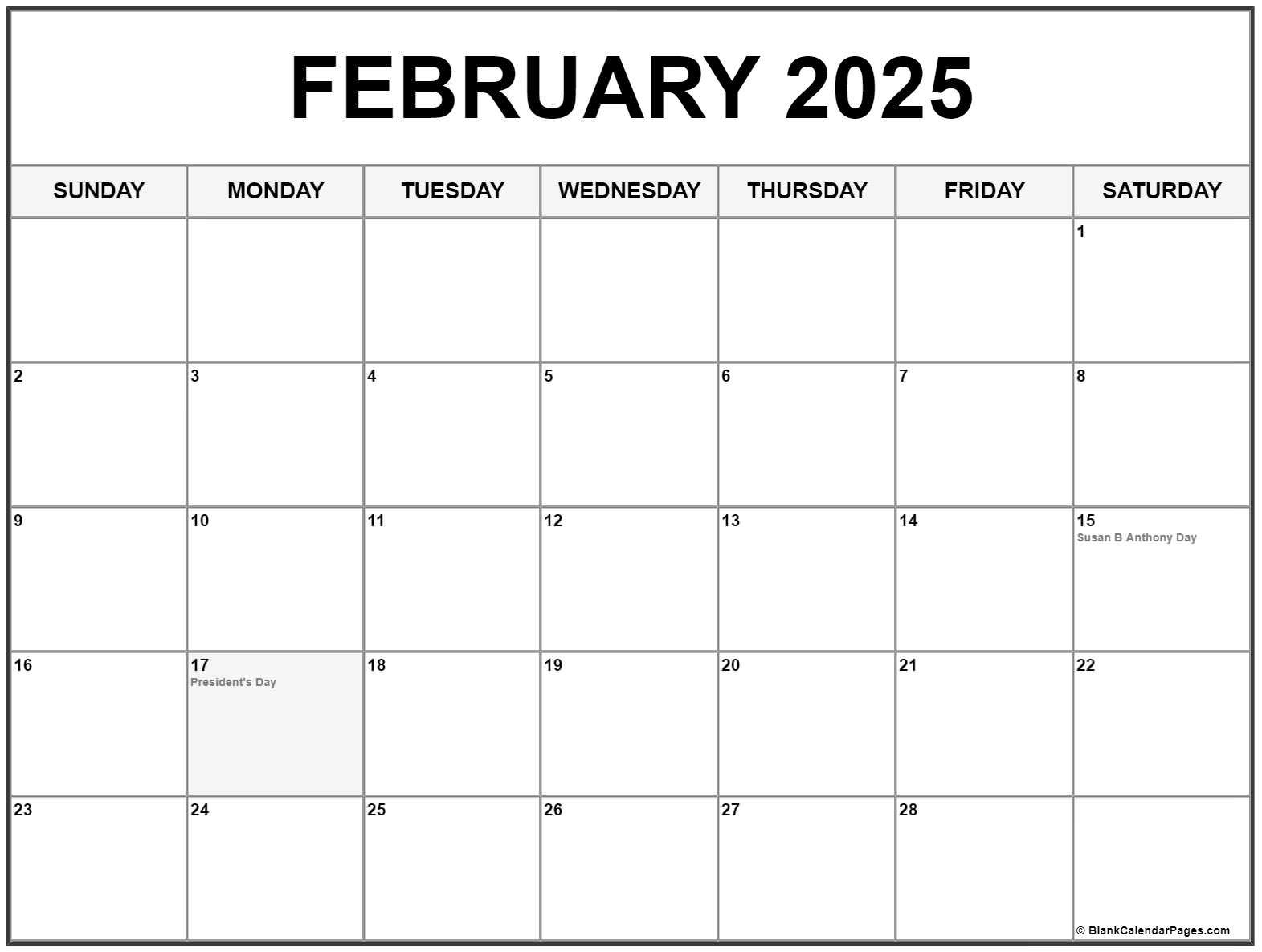 National Days Calendar February 2021 2025 Www epicamlv