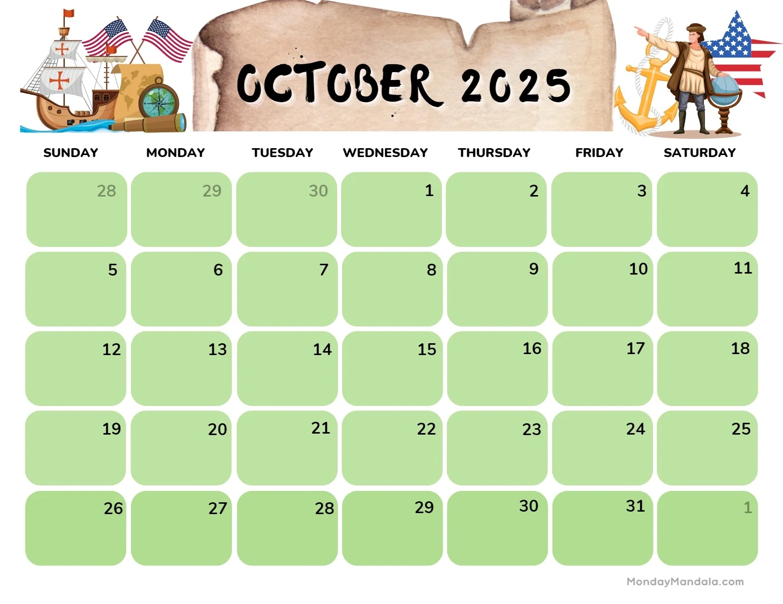 October 2025 Calendar 52 Free PDF Printables October 2025 Calendar 52 Free PDF Printables