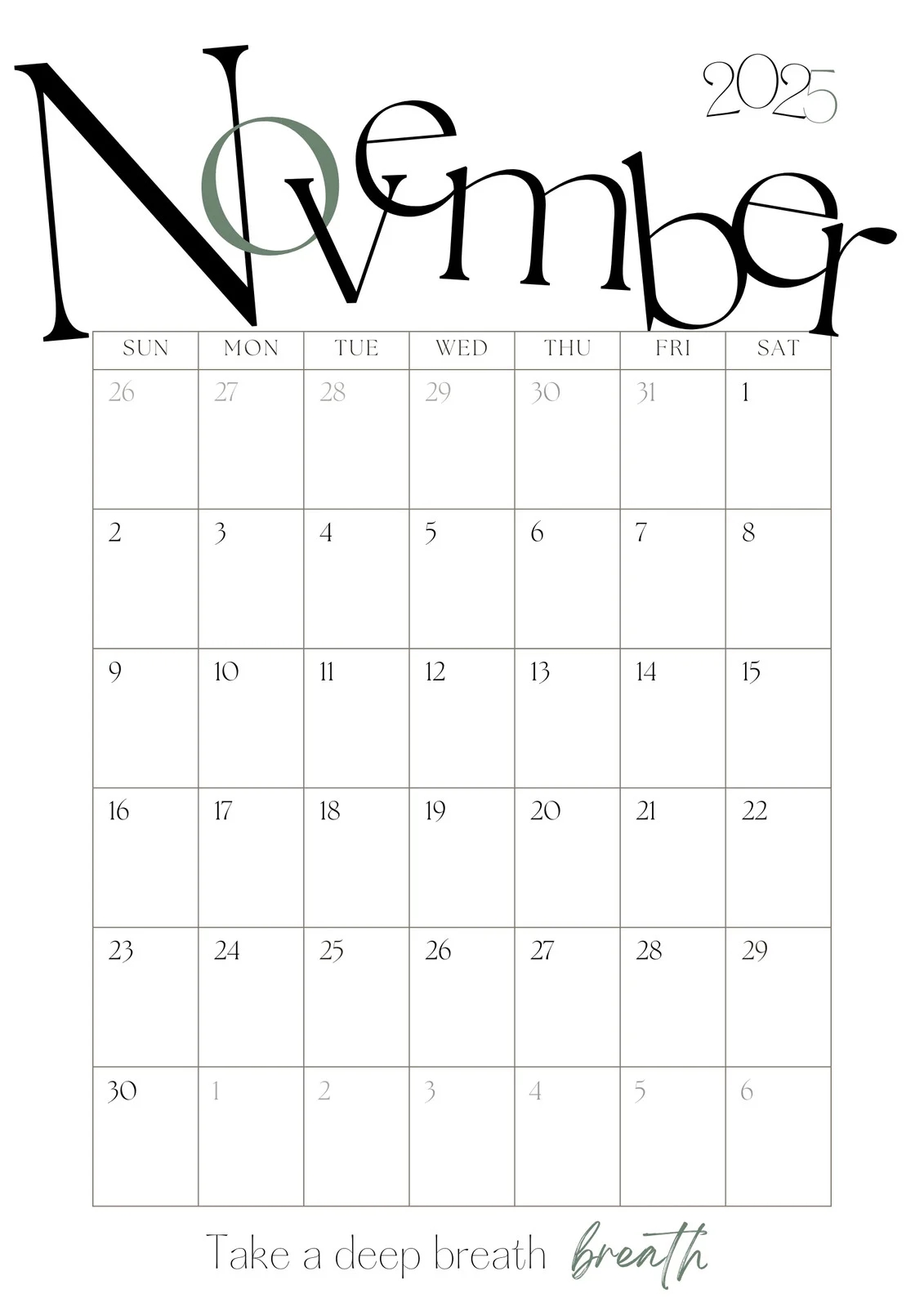 Page 3 Free And Customizable November Templates