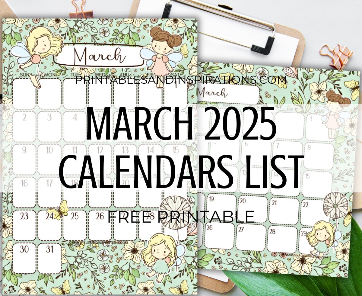 Free Printable Calendar 2025 Pdf