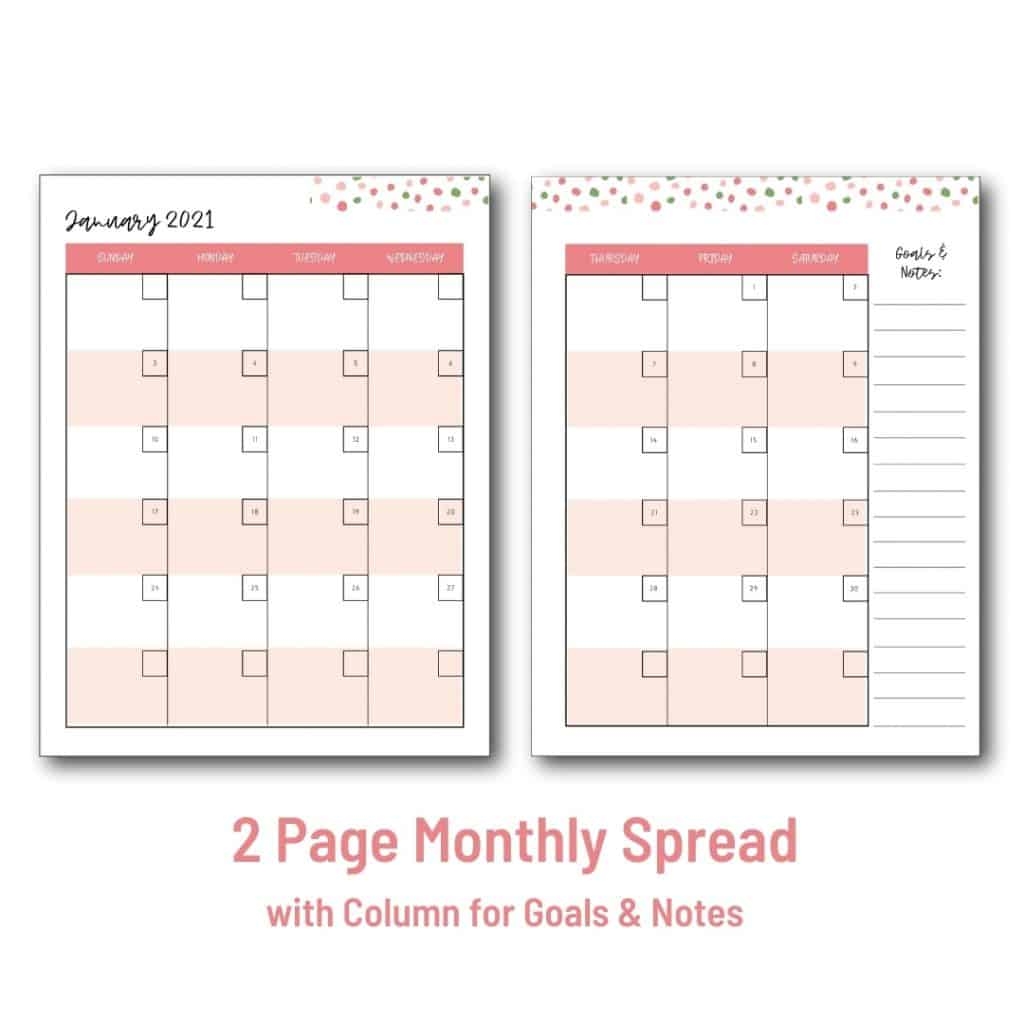 Pretty Printable Planner Now Blooming In Time For The New Year The Palette Muse