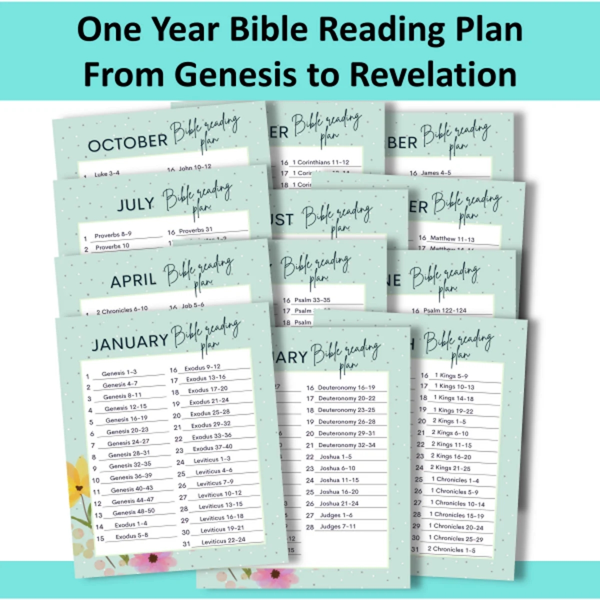 Printable Bible Reading Calendar Genesis To Revelation