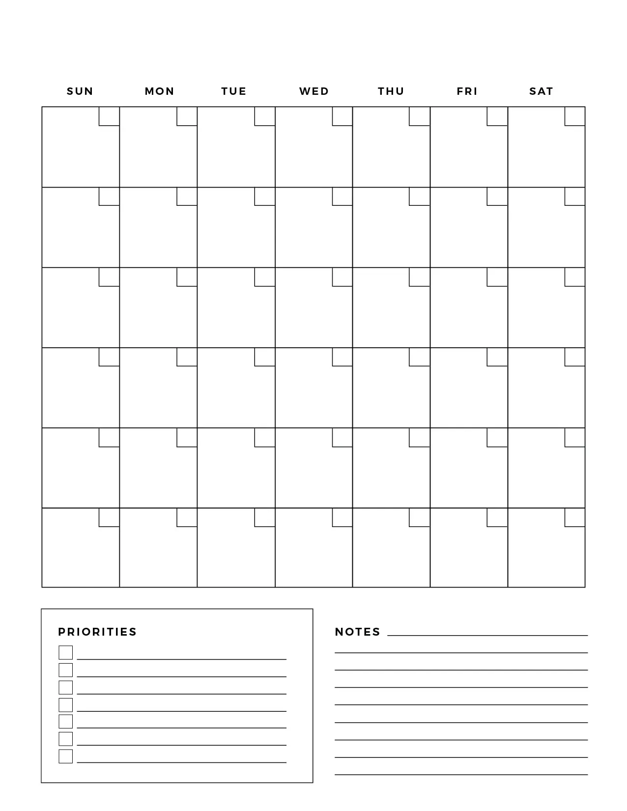 Printable Blank Calendar Templates World Of Printables