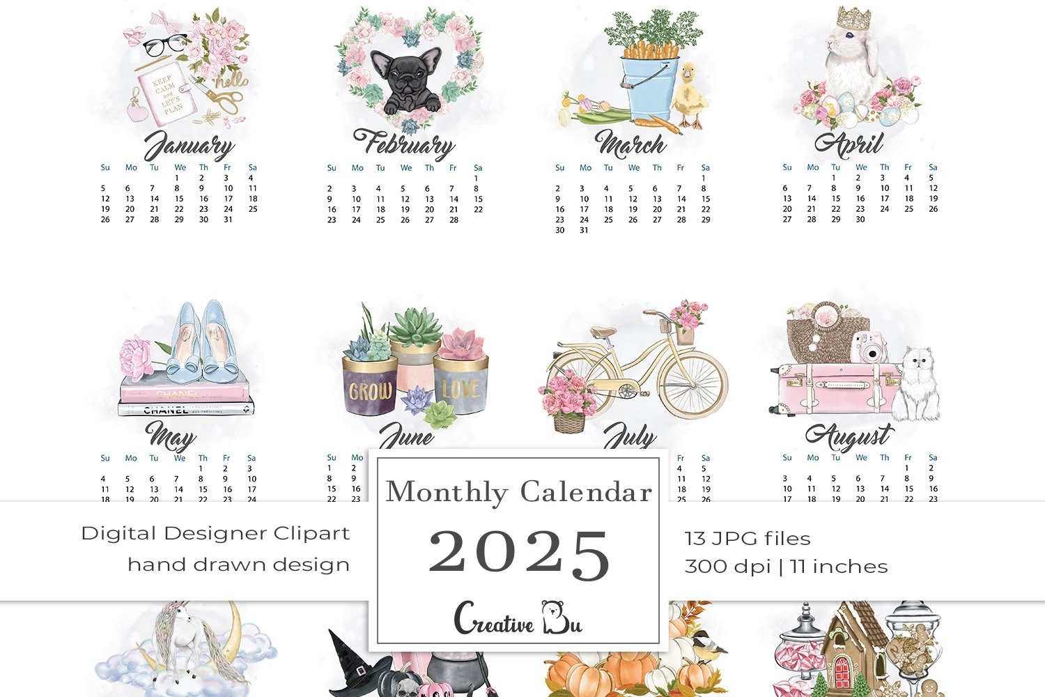 2025 Calendar Printable Creative