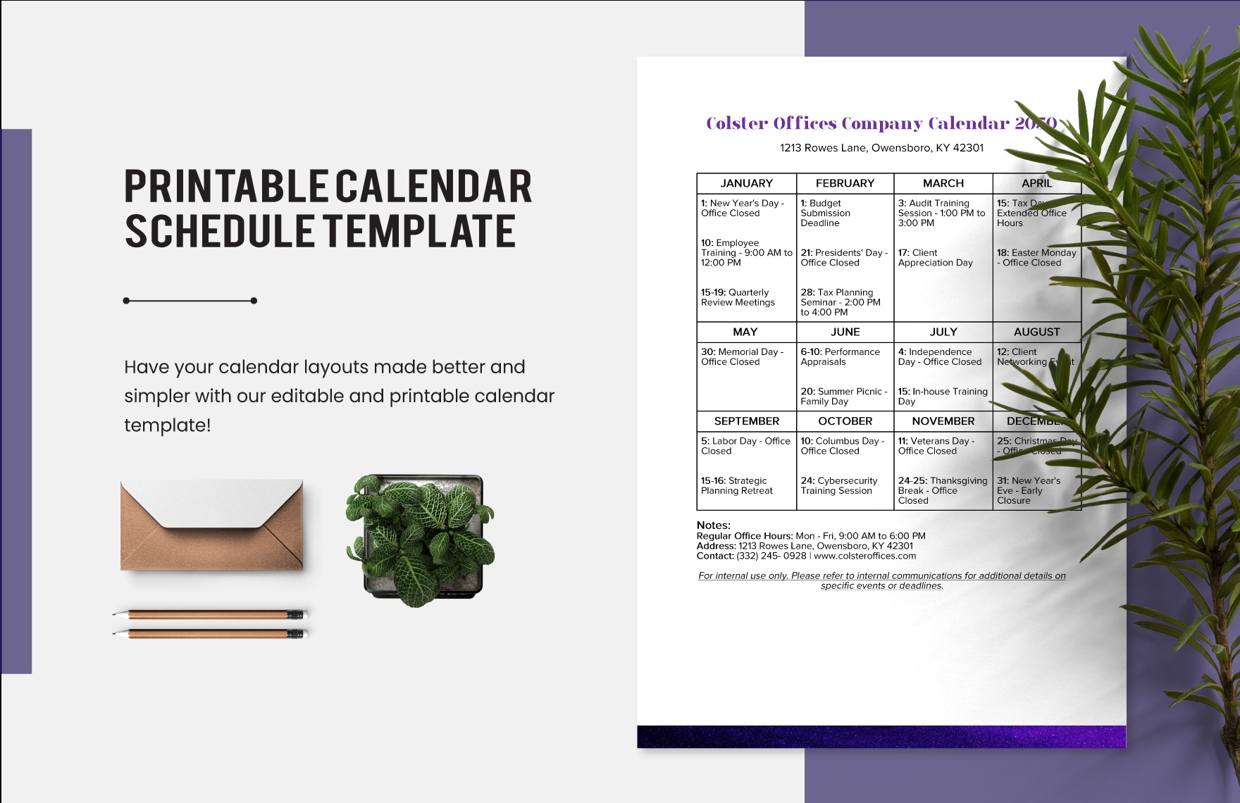 Printable Calendar Template In Pages Word PDF Google Docs Download Template
