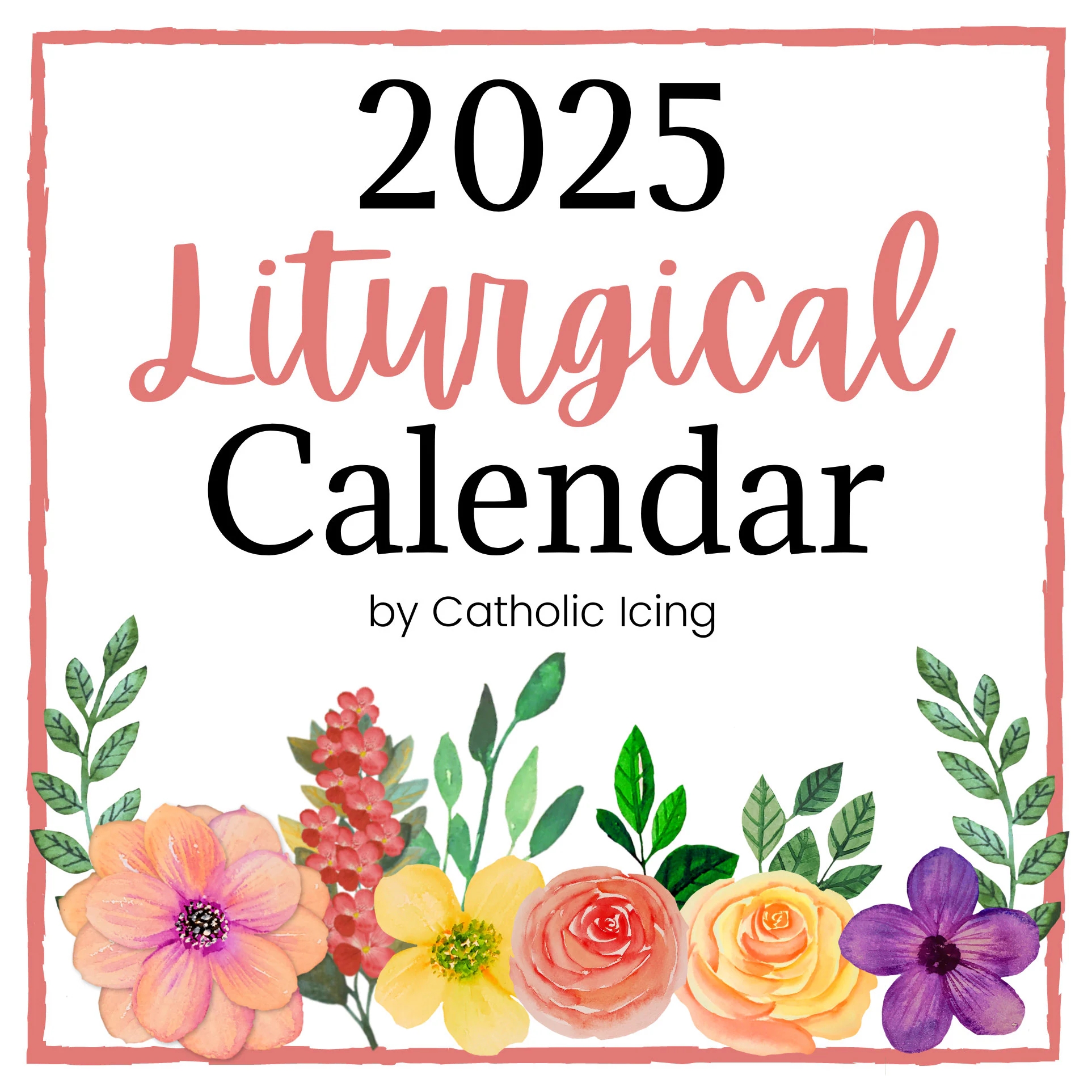 Printable Catholic Liturgical Calendar For 2025 14 month Calendar Plus Bonus Pages SALE Etsy