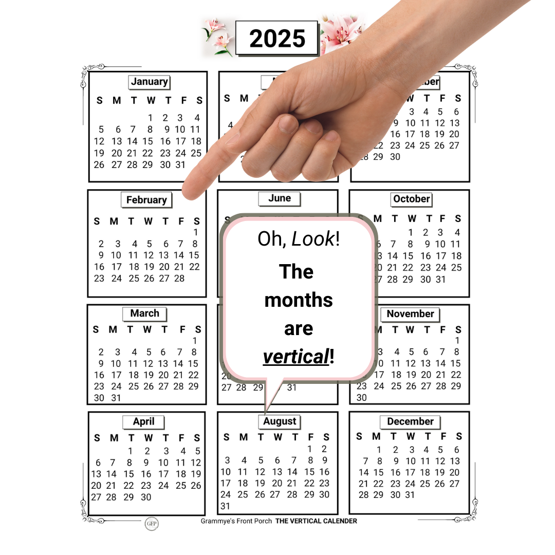 request page vertical calendar 2025 grammye s front porch