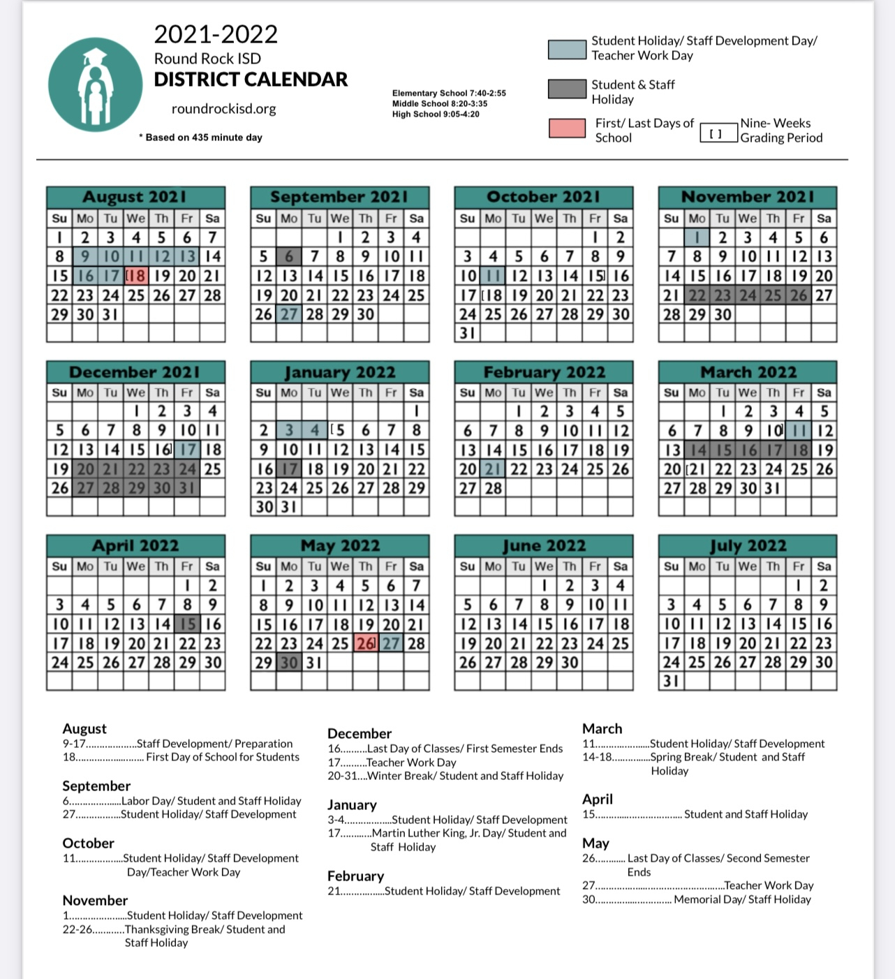 rrisd calendar 20242025 calendar planning tips