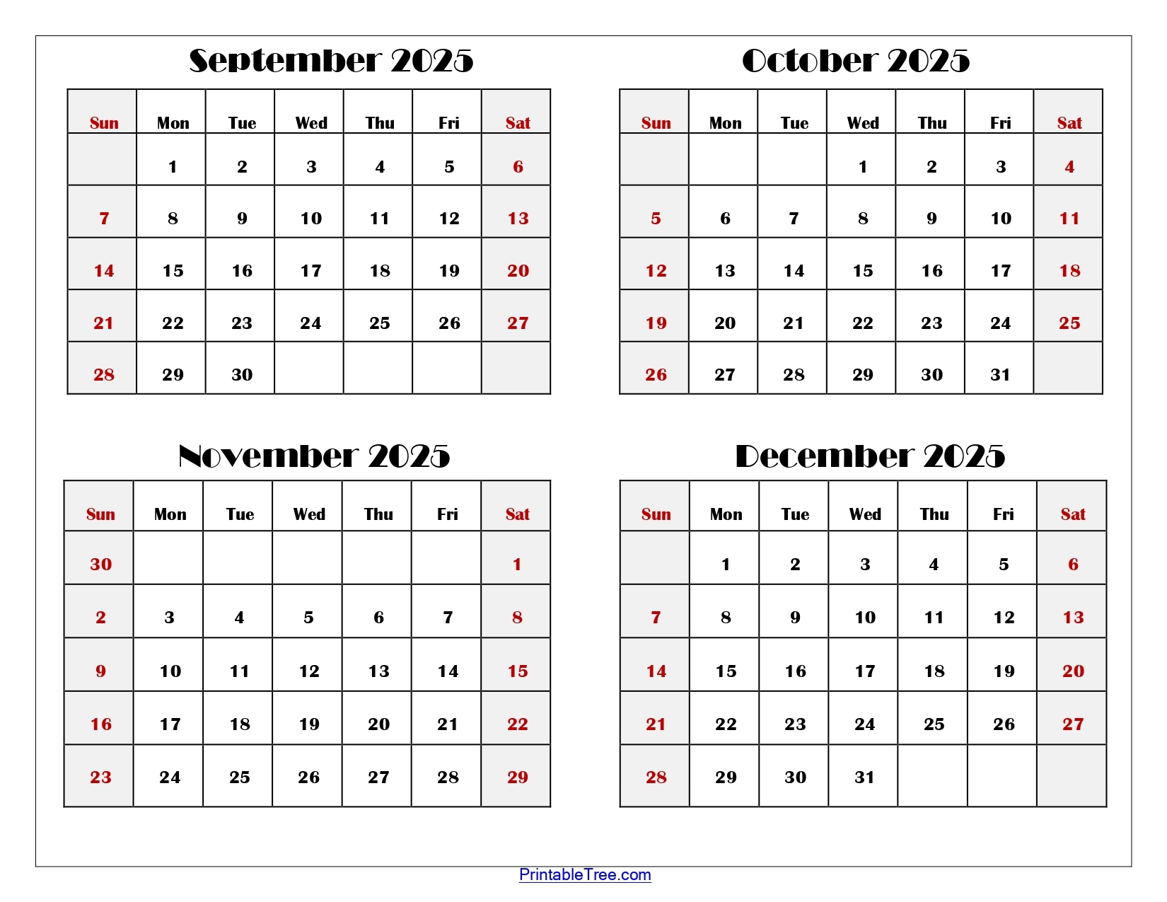 september to december 2025 calendar printable pdf four months calendar september to december 2025 calendar printable pdf four months calendar