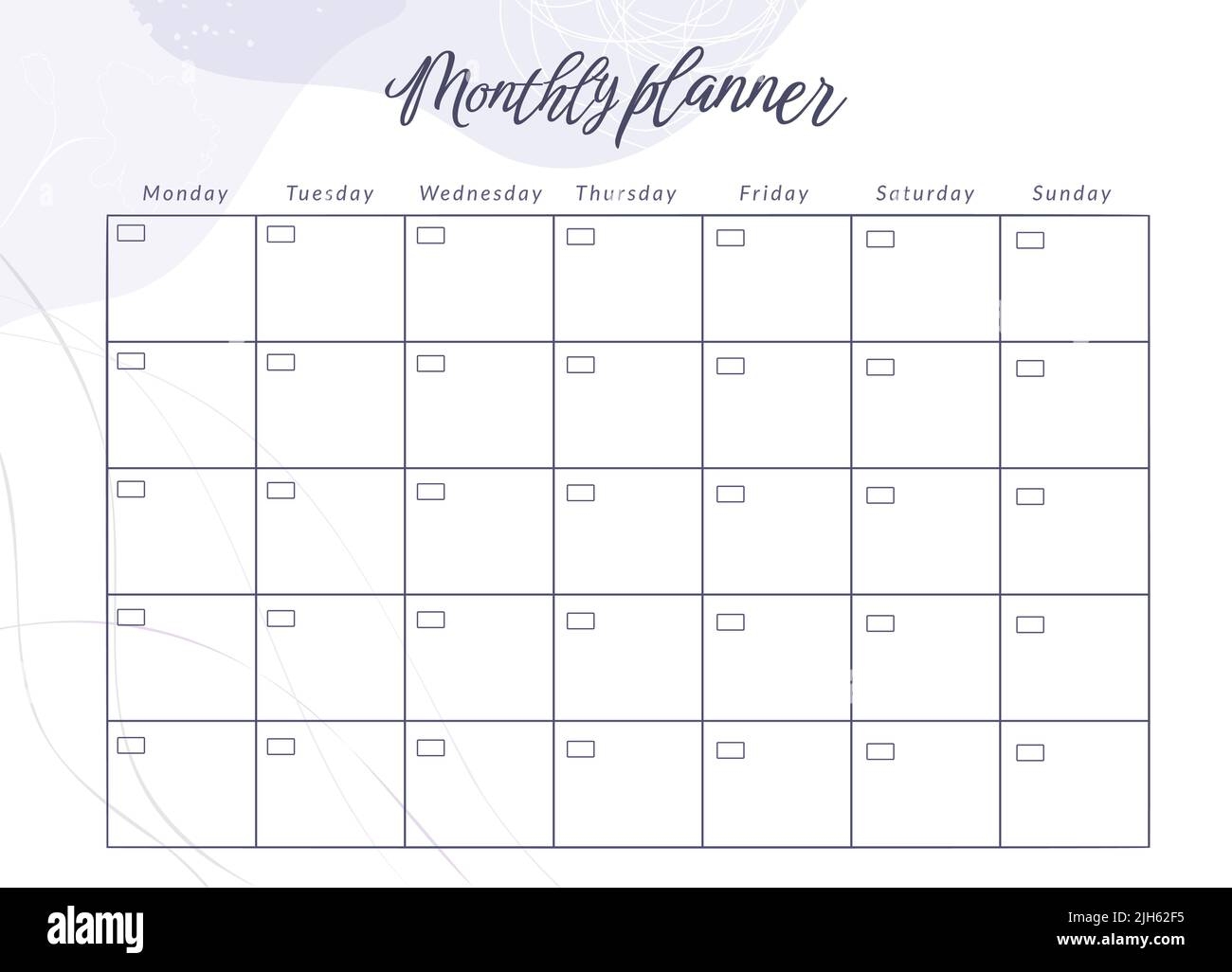 Printable Weekly Calendar Vector