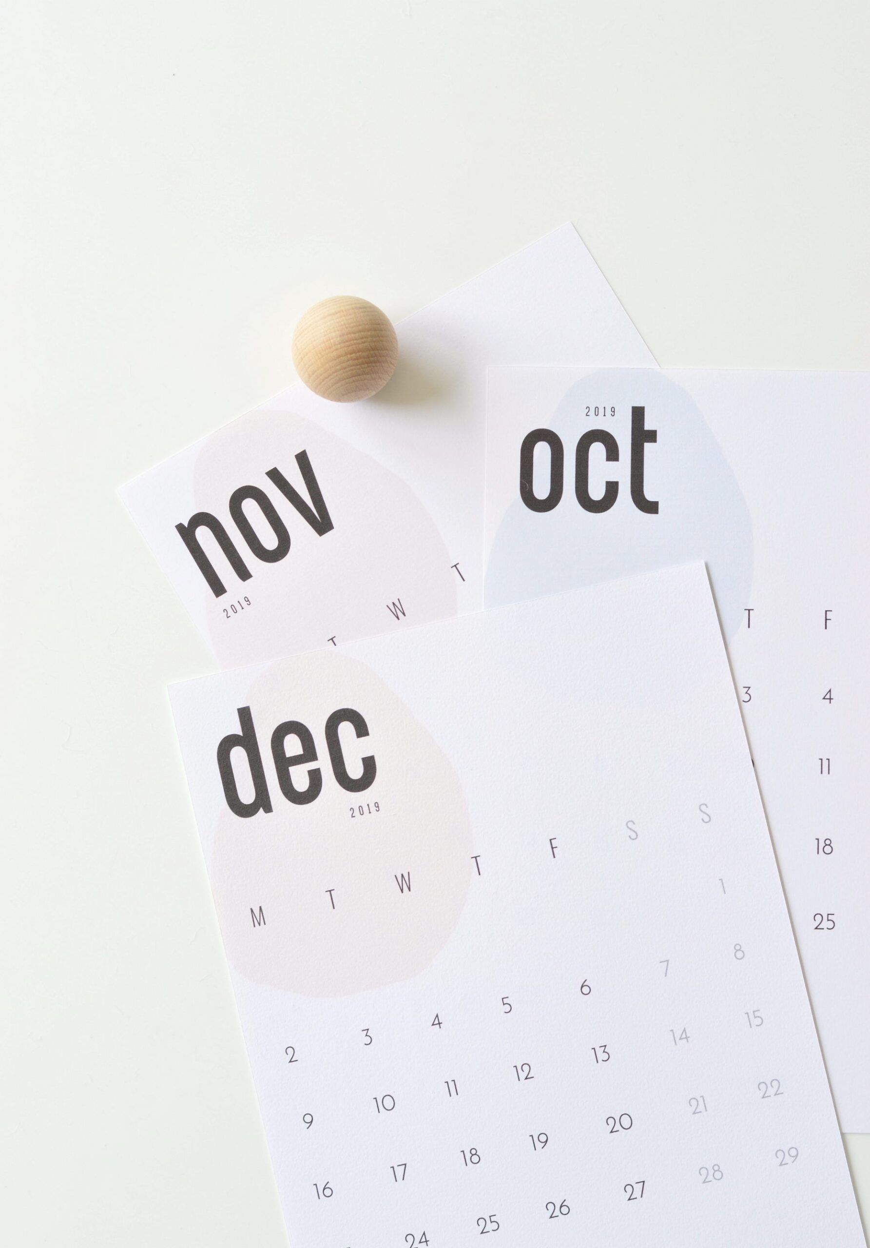 October November Printable Calendar