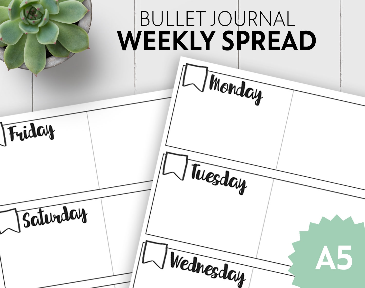 Printable Free Weekly Undated Calendar