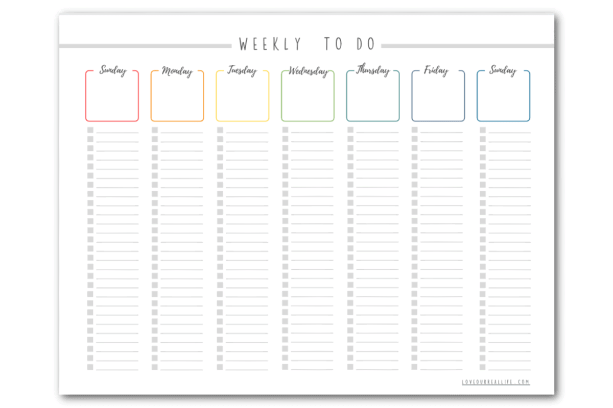 Calendar To Do List Template Printable