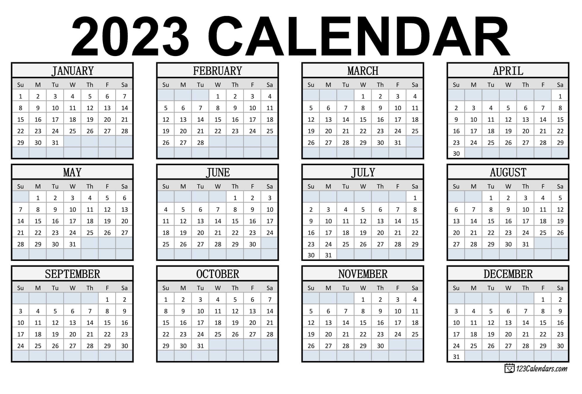 Printable Free Calendars